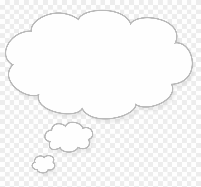 Thought Cloud Free Images At Clker Com Vector Clip - White Thought Bubble Transparent #56545