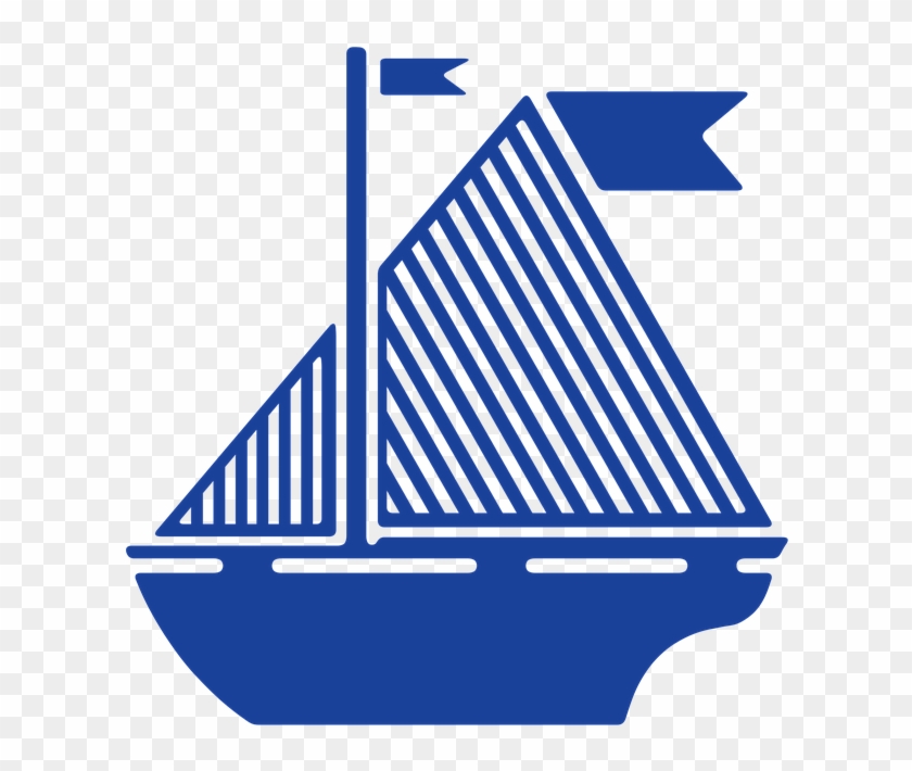 Sail Boat, Flag, Blue, Sail, Boat, Ocean - Boat Illustration Png #56538