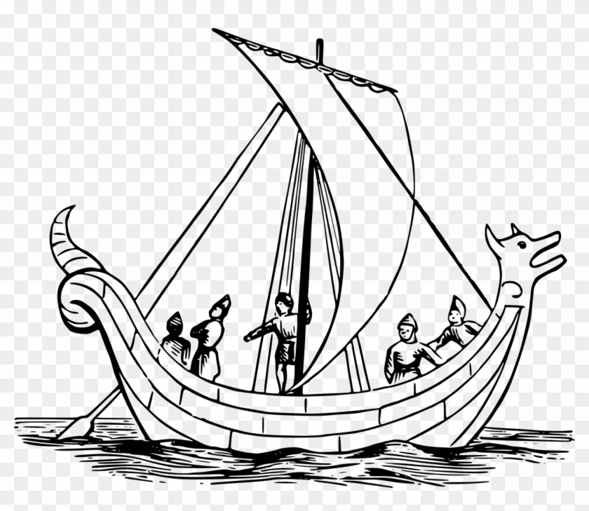 Boat Free Coloring Pages For Kids 12 Pics - Ship Clipart Black And White #56542