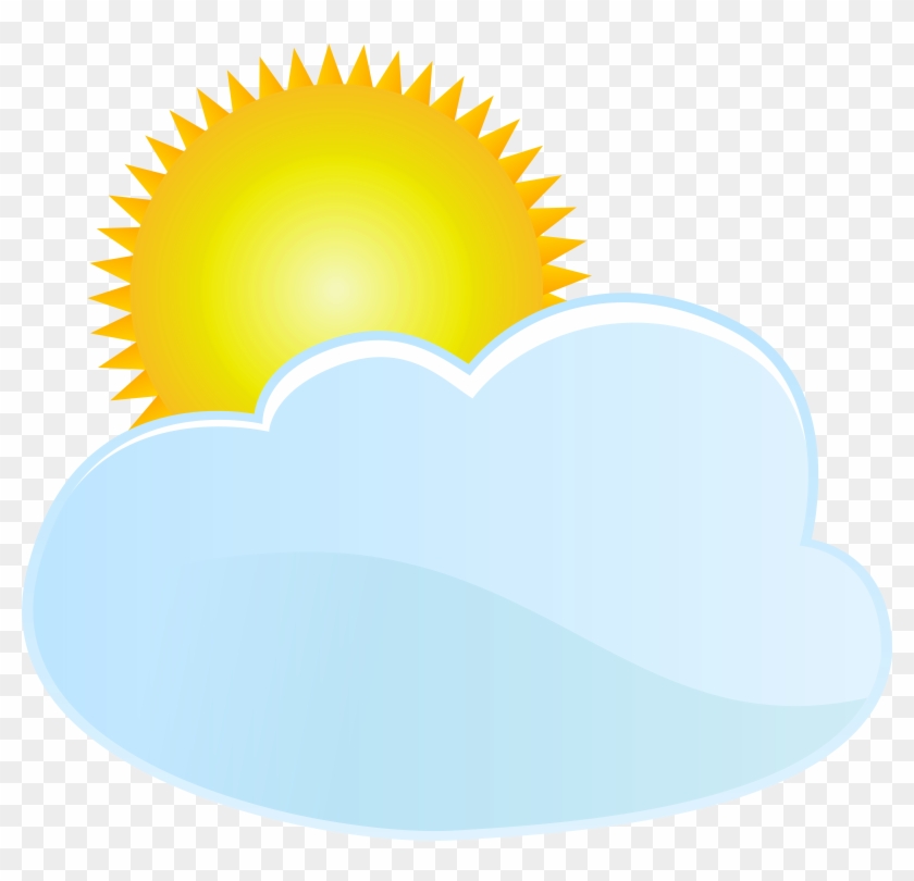 Cloud And Sun Weather Icon Png Clip Art - Cloud And Sun Weather Icon Png Clip Art #56595