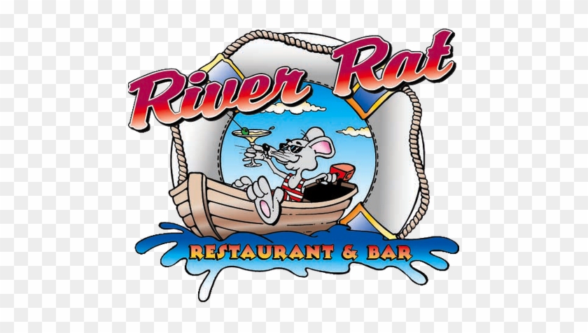 River Rat Restaurant - Rat In Boat Cartoon #56564