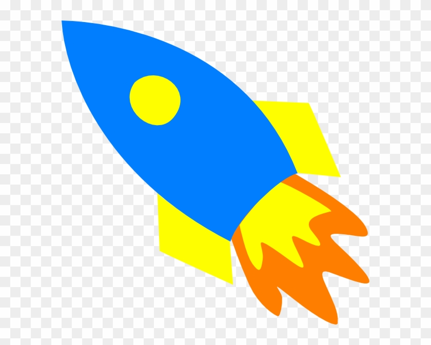 Blue Rocket Ship Clip Art At Clkercom Vector - Rocketship Clip Art #56608