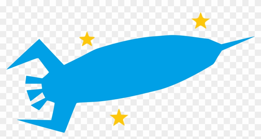 Blue Rocketship Vector Clipart Free Public Domain Stock - Blue Rocket Ship #56721