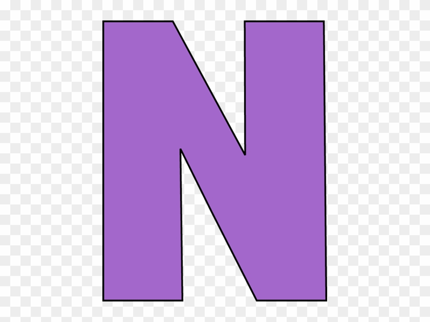 Purple Letter N - Clip Art Letter N #56768