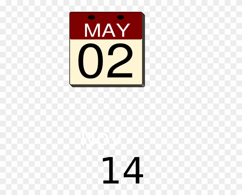 Calendar Clip Art - May 2nd On A Calender #56832