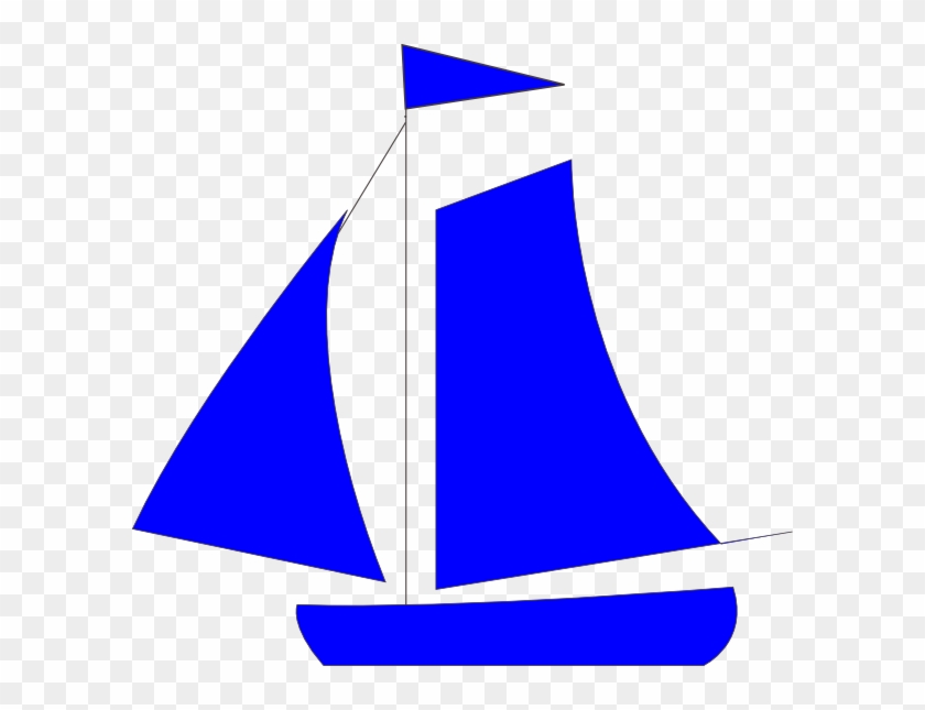 Blue Sail Boat Clip Art - Clip Art #56835