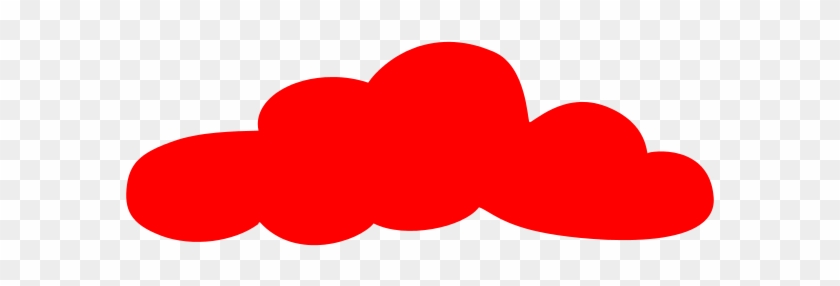 Solid Red Cloud Clip Art At Clker - Red Cloud Clipart Png #56911