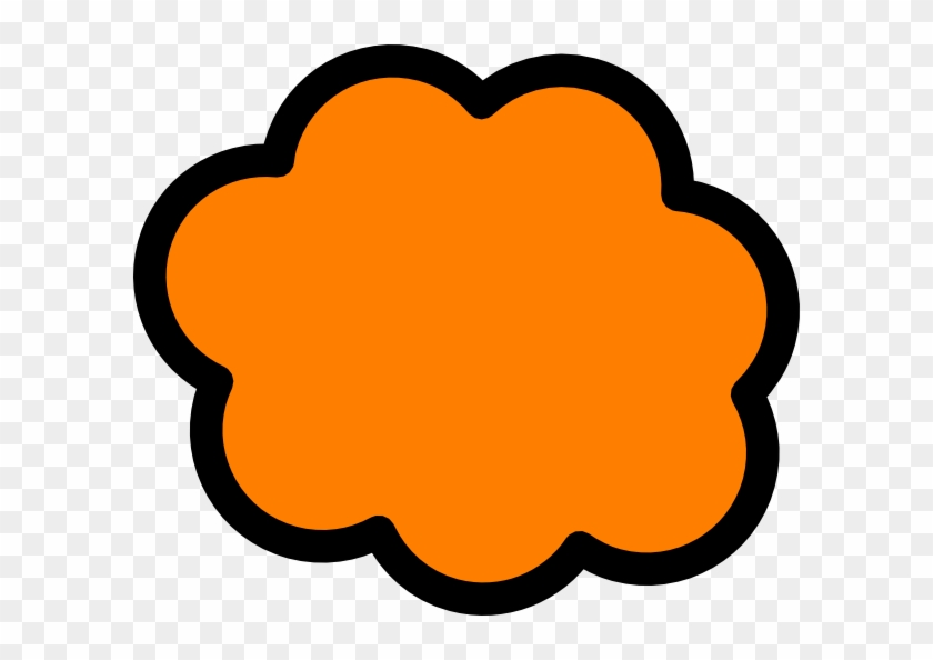 Orange Cloud Clip Art - Clouds Clipart Transparent Orange #57004
