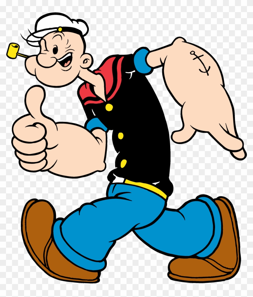 Popeyes Spinach Clipart - Popeye Cartoon Png #57039