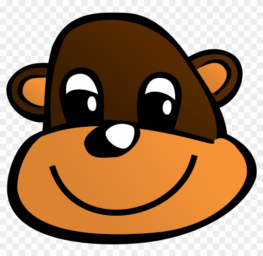 Open - Cartoon Monkey Head #57141