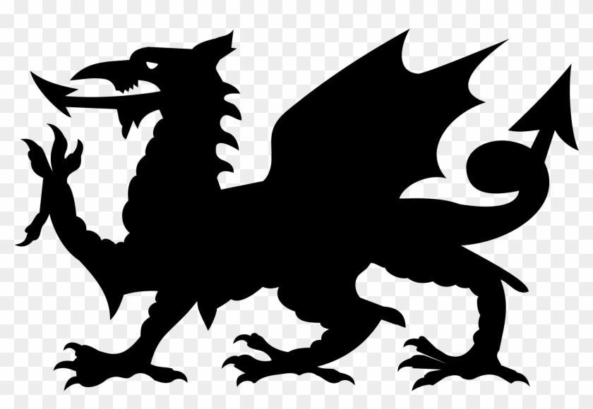 Chinese Dragons Silhouette - Welsh Dragon Silhouette #57248