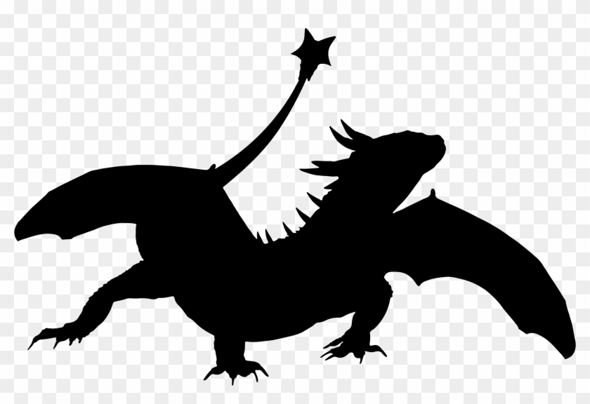 Clip Art Dragon Silhouette Clip Art - Mythical Creatures No Background #57279