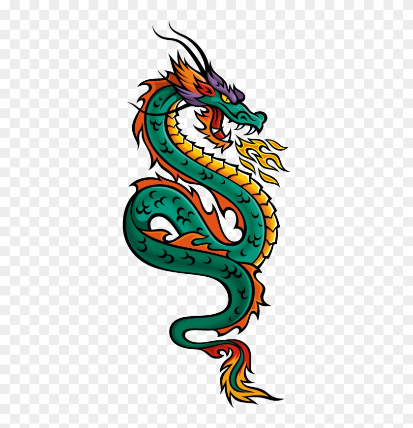 Clip Arts Related To - Chinese Dragon Drawing Colored #57372