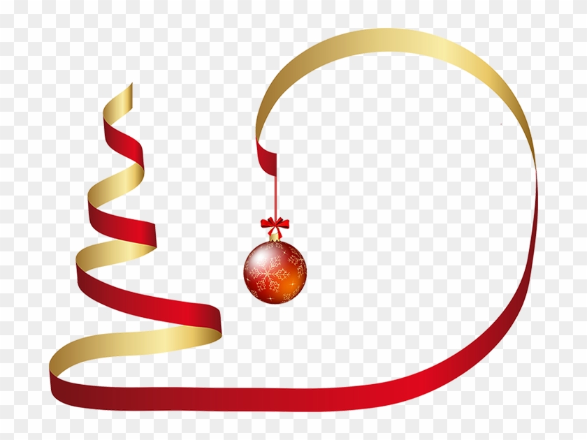 Boat Clipart Christmas - Christmas Tree Ribbon Png #57455
