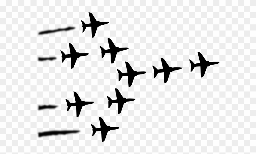 Airforce Flying Formation Black Clip Art At Clker - Clip Art Air Force #57467
