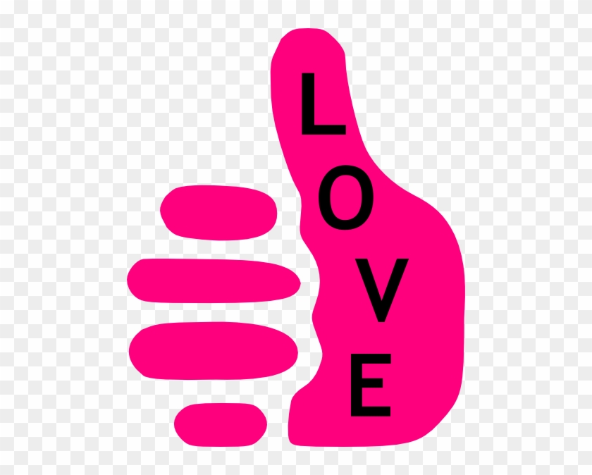 Love Thumb Clip Art - Pink Thumbs Up Clipart #57507
