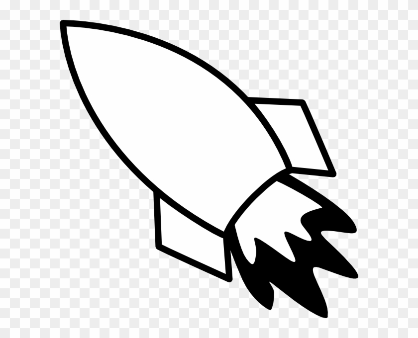 White Rocket Ship And Black Clipart - Rocket Ship Coloring Pages #57563