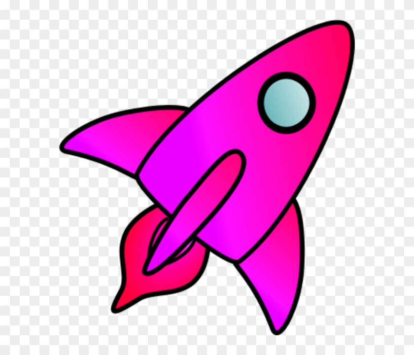 Pink Clipart Rocket - Pink Rocket Clip Art #57579