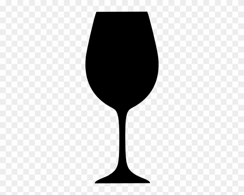 Wine Glass Clip Art Black White - Champagne Glass Silhouette Vector #57859