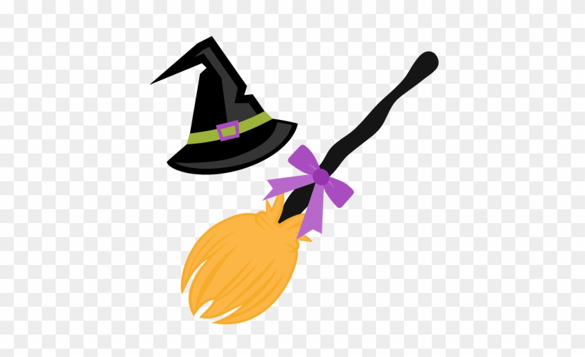 Halloween Broomstick Cliparts - Witch Hat And Broom #57866