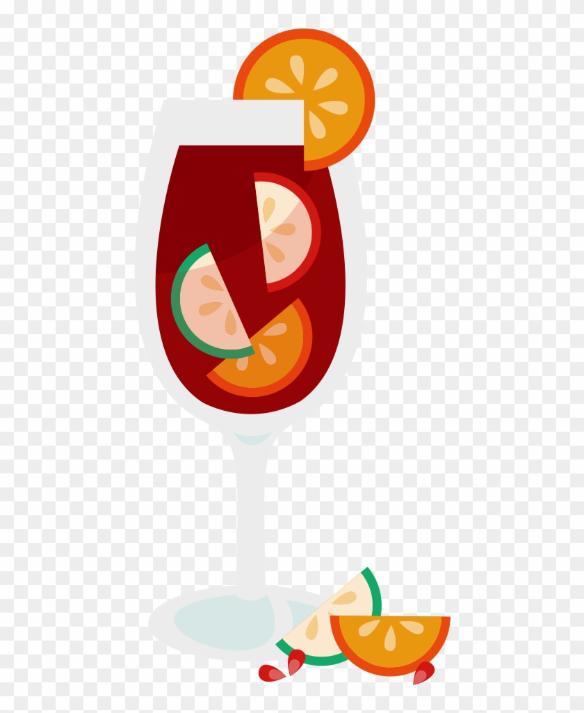 Sangria Wine Cocktail Garnish Drink Clip Art - Sangria Wine Cocktail Garnish Drink Clip Art #57904