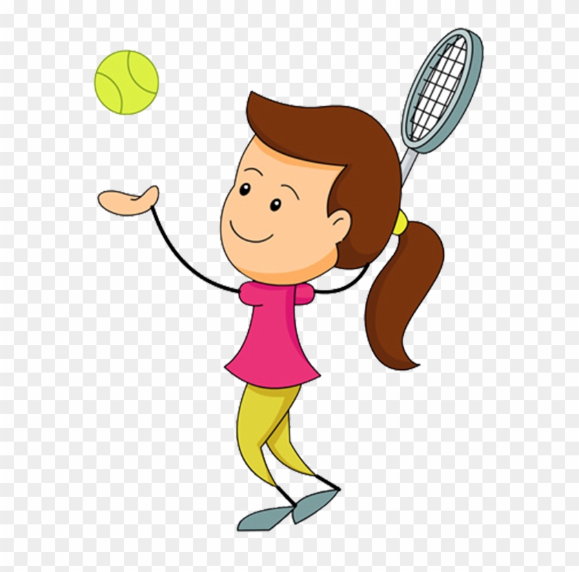 Www - Girl Playing Tennis Clipart #57954