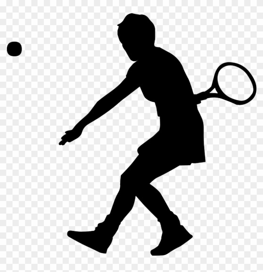 Tennis - Sports Silhouette Clip Art #57960