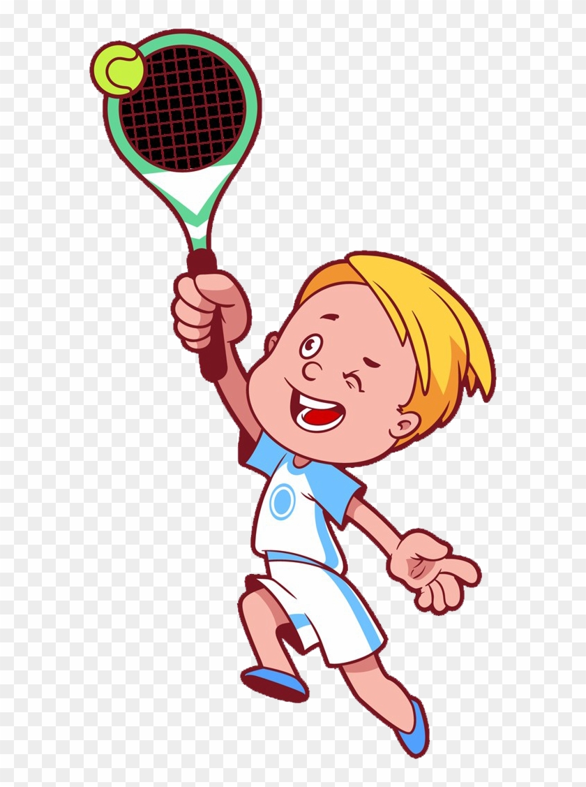 Play Tennis Cartoon Clip Art - Play Tennis Cartoon Clip Art #58017