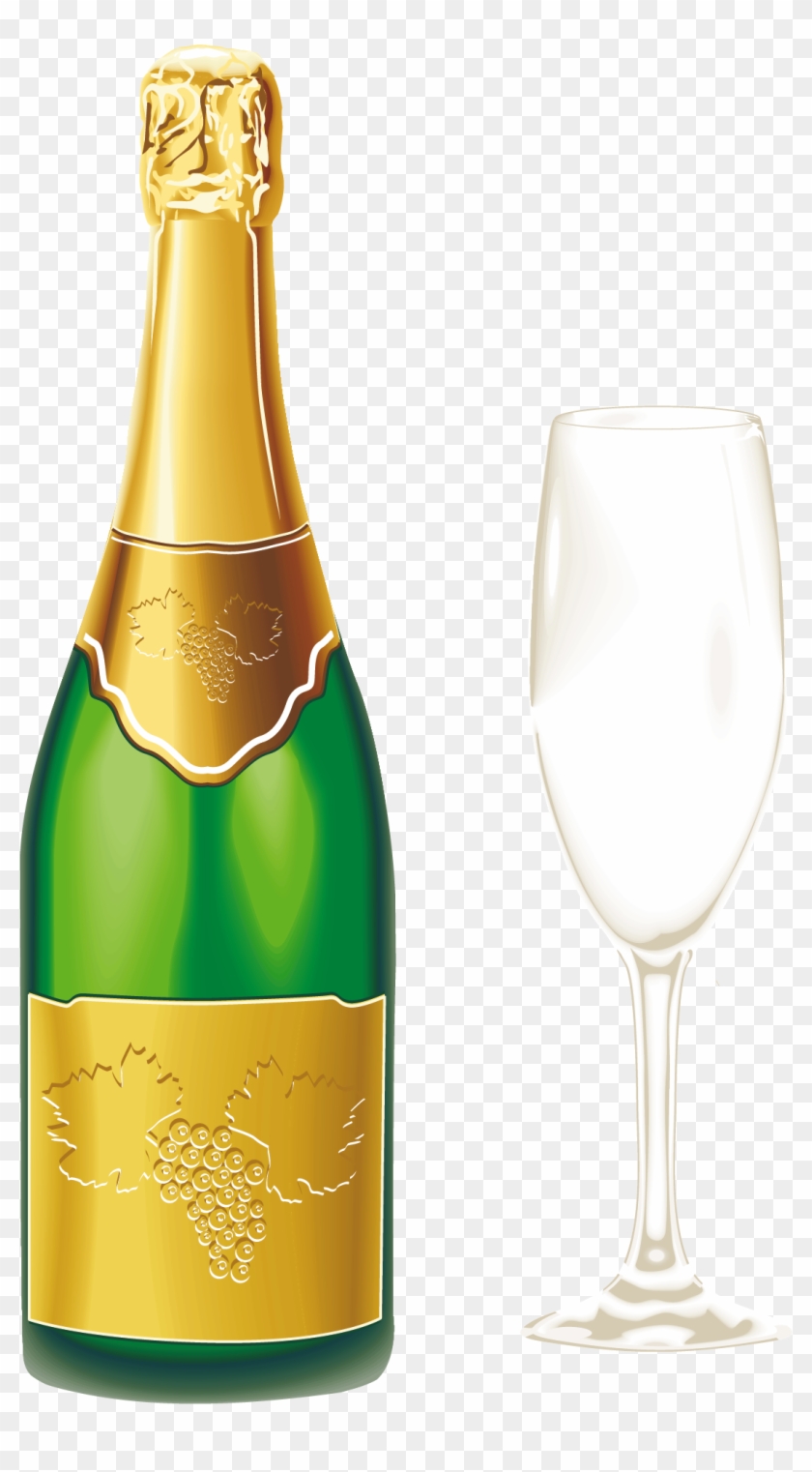 Pin By Виктория On Новый Год, Зима - Champagne Bottle Clip Art #57989