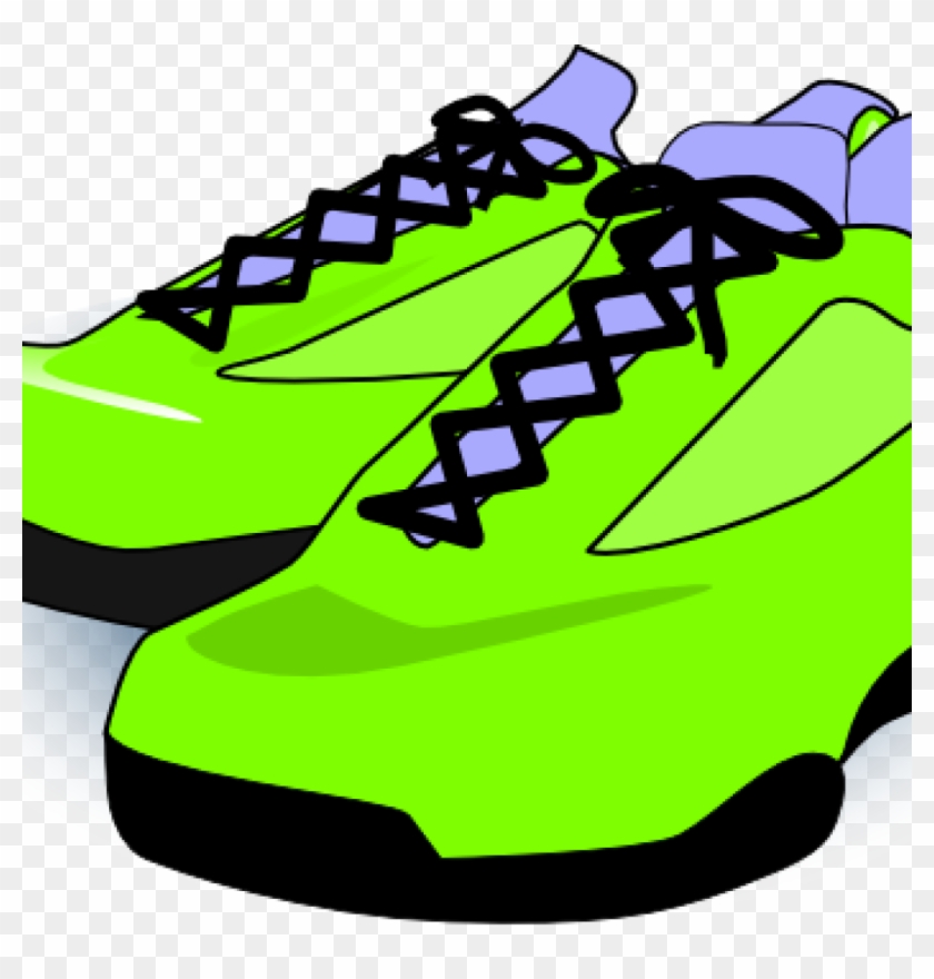 Tennis Shoe Clipart Neon Green Tennis Shoes Clip Art - Sneakers Clip Art #58018