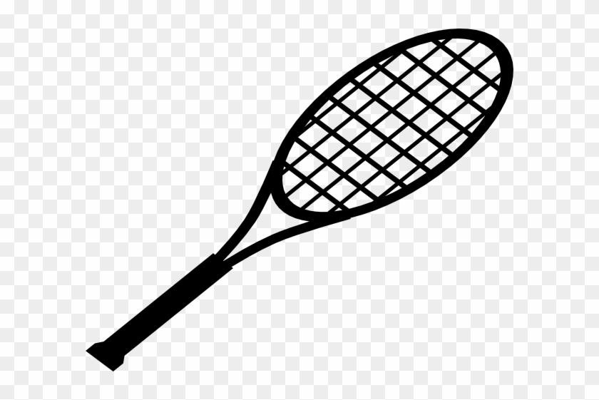 Racquet For Serve Clip Art At Clker - Tennis Racket Silhouette #58121