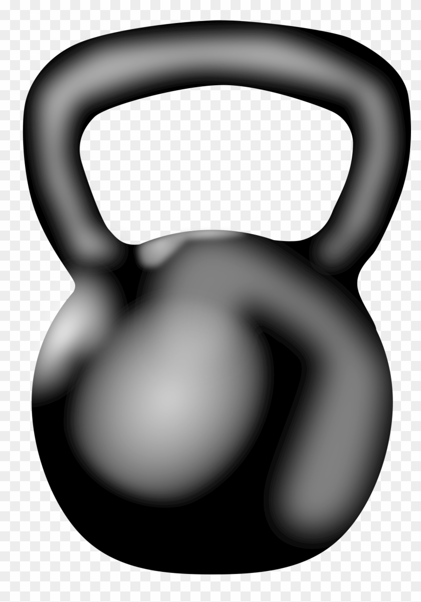 White Clipart Kettlebell - Kettle Bell Transparent Background #58133