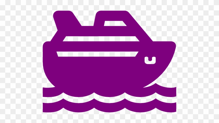 Purple Cruise Ship Icon - Crucero Png #58174