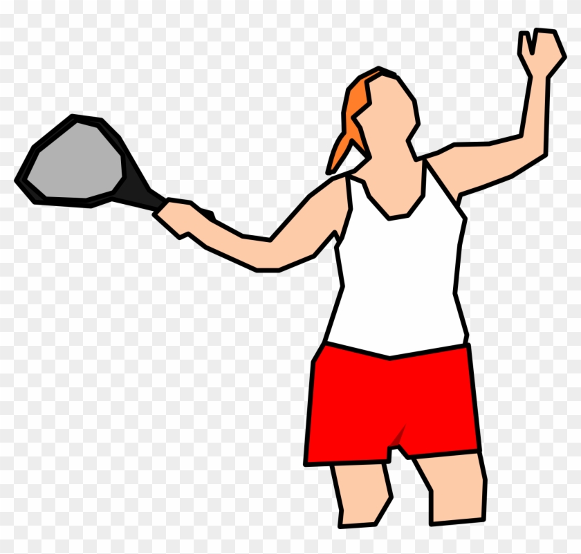 Tennis Girl Tennis Player Clip Art - Racket #58193