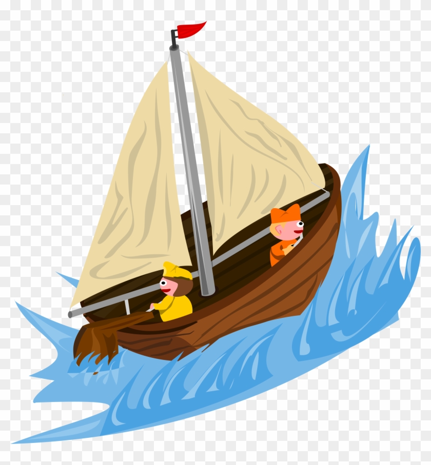 Sailing On Wild Water - Boat On Water Png #58243