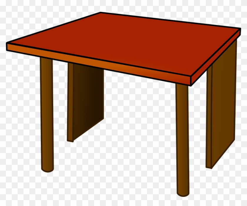 First Class Clipart Table Top Wood Clip Art At Clker - Red Desk Clipart #58381