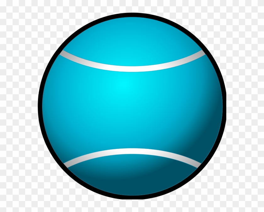 Tennis Ball Simple Vector Clip Art - Blue Ball Clip Art #58400