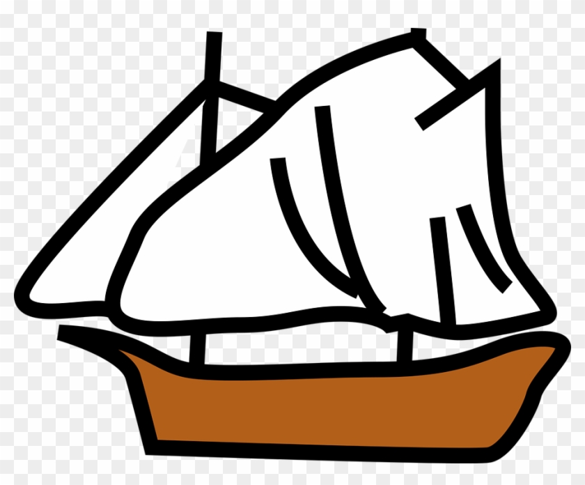 Boat Ocean Sail Sailing Sea Ship - Sail Ship Clip Art #58425