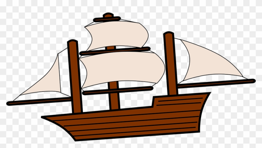 Sailing Ship Boat Pirate Sea Ocean Sail - Greek Ship Clip Art #58454