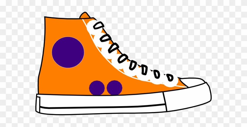 Orange Hightop Clipart - Orange Sneaker Clip Art #58455