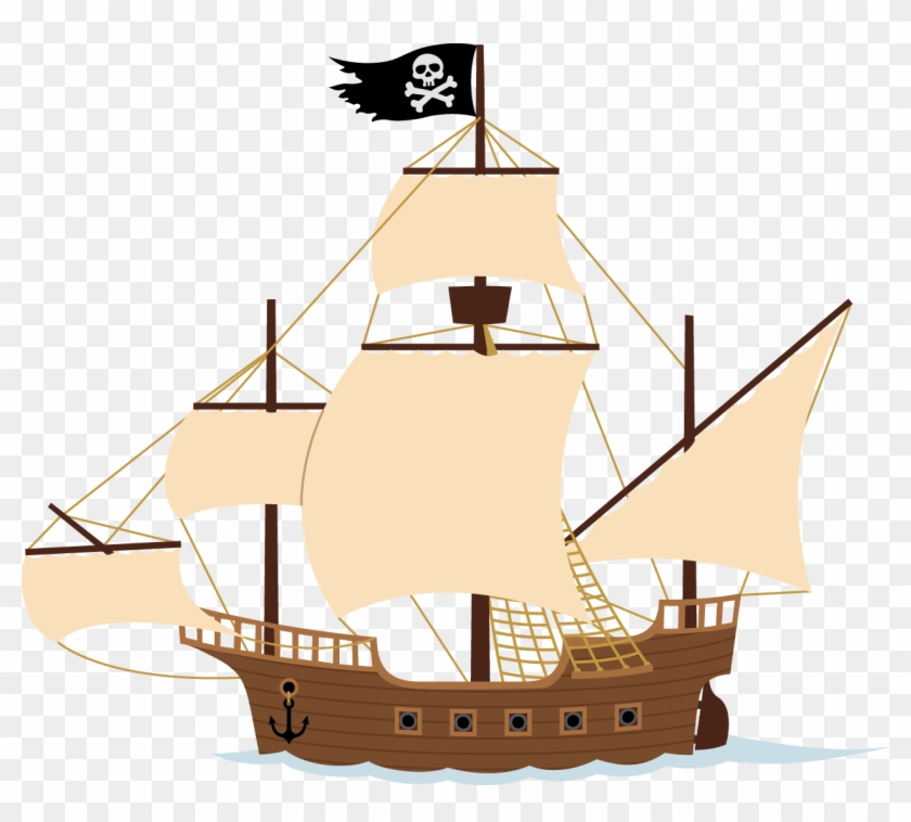 Peter Pan Ship Piracy Clip Art - Pirate Ship Illustration #58460