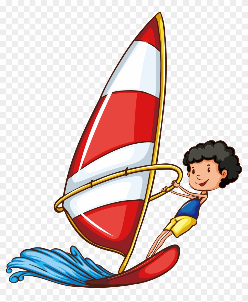 Sport Drawing Water Skiing Clip Art - Sports Word #58525