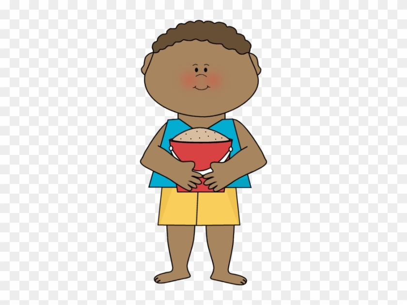 Summer Boy And Sand Bucket Clip Art - He Is Wearing Shorts #58526