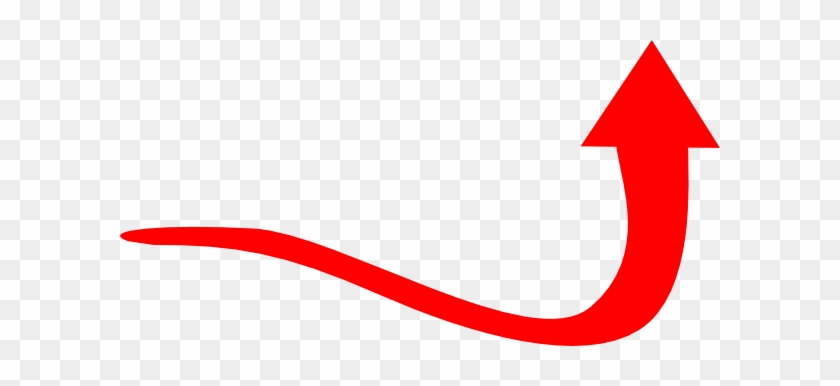 Red Arrow Curve Clip Art - Curved Red Arrow #58542