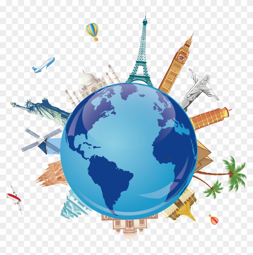 Package Tour Travel Agent Clip Art - Travel The World Logo #58597