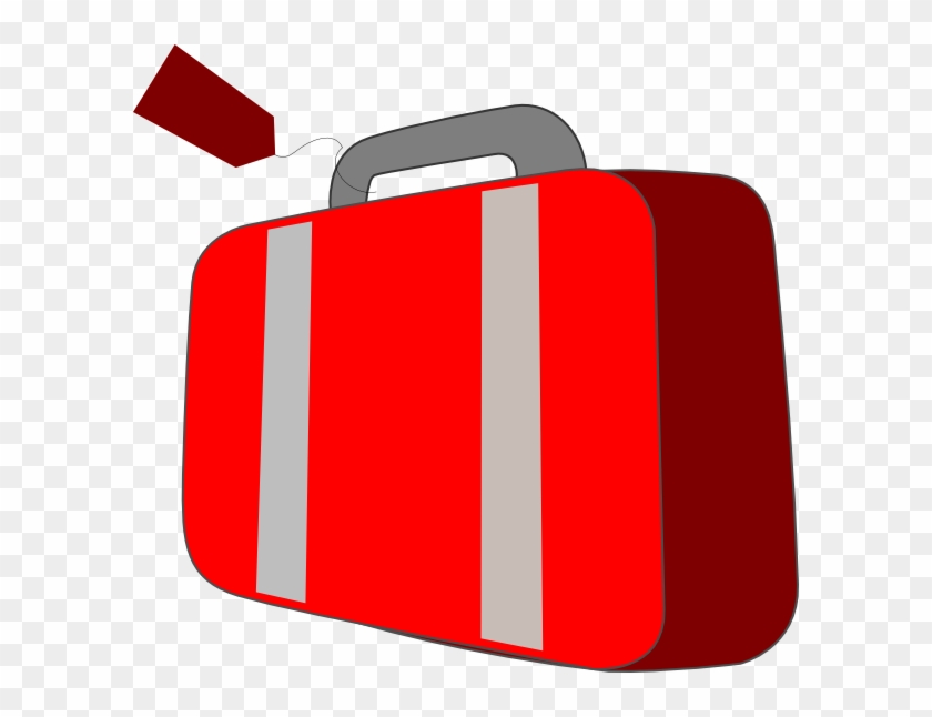 Red Suitcase Clip Art At Clker - Travel Bag Vector Png #58603