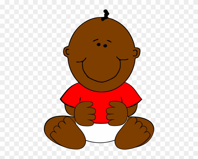 Brown Baby Boy Clip Art At Clker - Brown Baby Clipart #58610