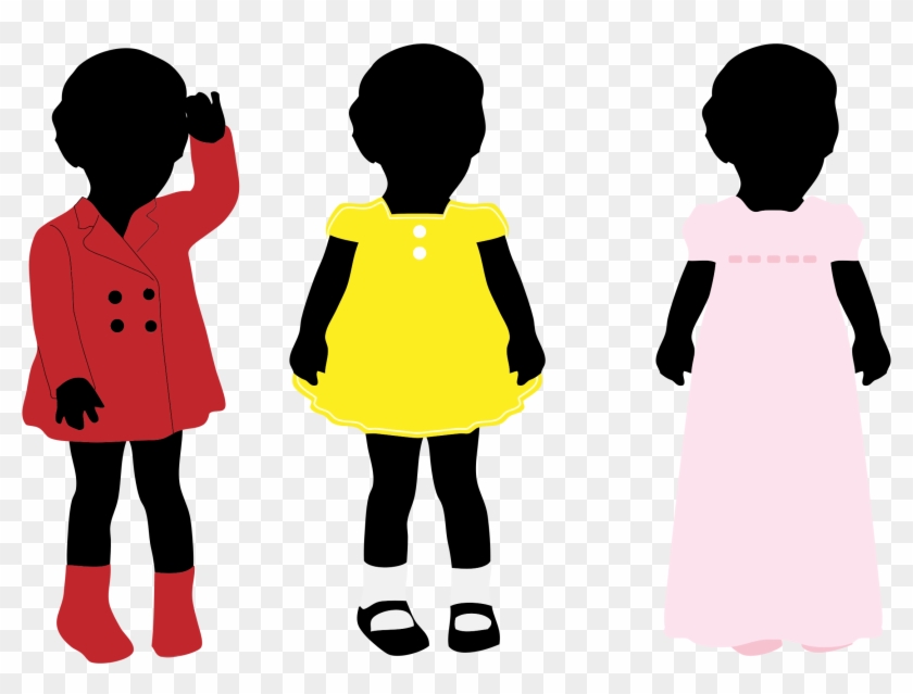 Dresses Silhouette - Little Black Girl Silhouette #58651