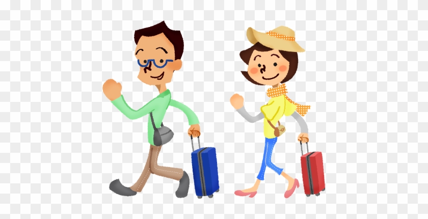 Couple Who Travel Abroad - Family Walking Clipart #58788