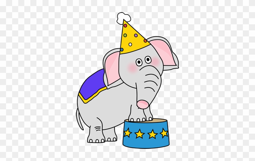 Circus Elephant On A Stool Clip Art - Circus Elephant Clip Art #58796